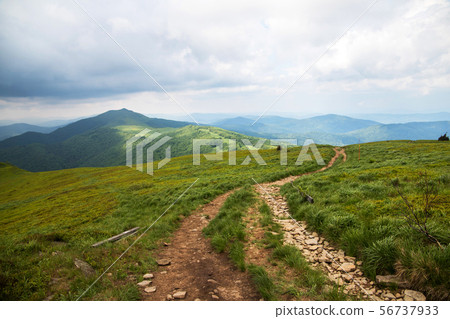 panorama of Bieszczady mountains in Poland panorama of Bieszczady mountains in Poland 56737933