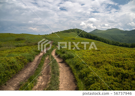 panorama of Bieszczady mountains in Poland panorama of Bieszczady mountains in Poland 56737946
