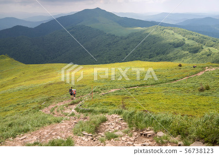 Panorama of Bieszczady mountains in Poland Panorama of Bieszczady mountains in Poland 56738123