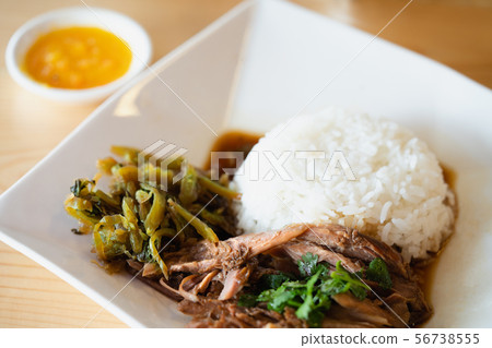 Stewed pork leg on rice Stewed pork leg on rice 56738555