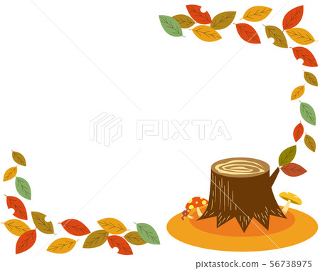 Stump stock tree icon leaf fallen leaf mushroom Stump stock tree icon leaf fallen leaf mushroom 56738975
