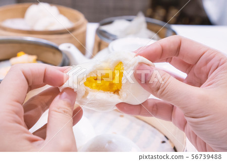 Harbor style dim sum custard bun Hong Kong dim sum custard bun Hong Kong style custard bun Harbor style dim sum custard bun Hong Kong dim sum custard bun Hong Kong style custard bun 56739488