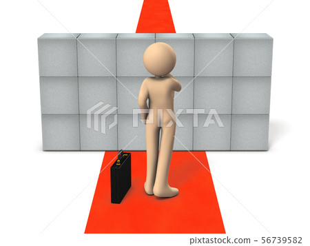 3D rendering image depicting a businessman of disappointment 56739582