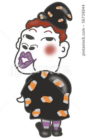 阿姨穿著巫婆服裝 56739844