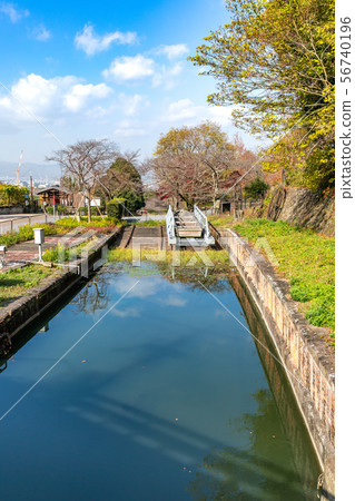 Kick-up boat reservoir Lake Biwa 56740196