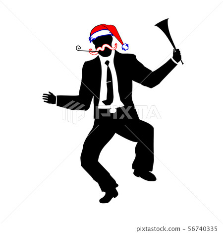 Businessman silhouette of a man in black 56740335