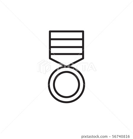 line icon of award medal line icon of award medal 56740816
