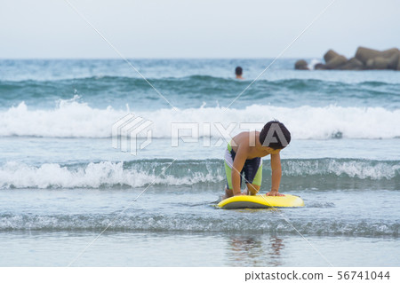 Boys Surfing Sea Summer Vacation Boys Surfing Sea Summer Vacation 56741044