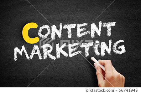 Content Marketing text on blackboard 56741949