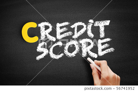 Credit Score text on blackboard Credit Score text on blackboard 56741952