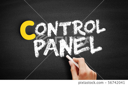 Control panel text on blackboard 56742041