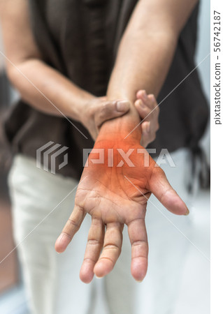 Peripheral Neuropathy pain in elderly patient hand 56742187