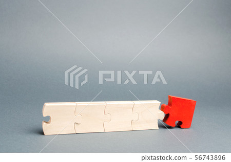 The red puzzle is disconnected from the rest.  56743896