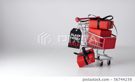 Black friday sale background with shopping cart Black friday sale background with shopping cart 56744239