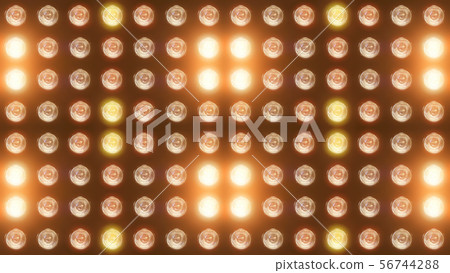3D rendering of a wall with flashing lights 56744288