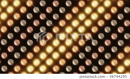 3D rendering of a wall with flashing lights 56744295