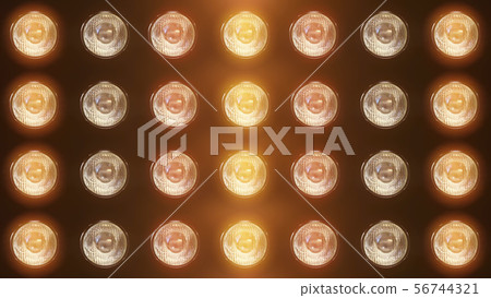 3D rendering of a wall with flashing lights 56744321