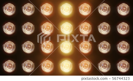 3D rendering of a wall with flashing lights 56744323