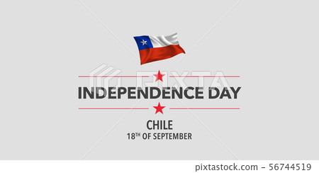 Chile Independence day greeting card, banner, Chile Independence day greeting card, banner, 56744519