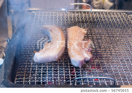 Pork Belly on Charcoal Fire Pork Belly on Charcoal Fire 56745655
