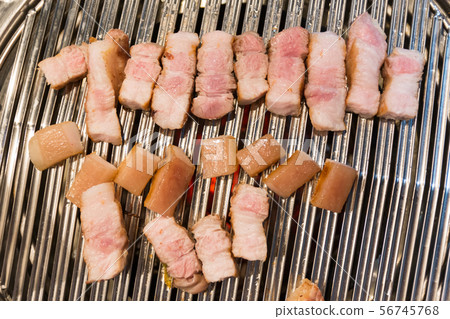 Pork belly on the grill 56745768