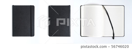 Notebook mock up with clean black blank for design Notebook mock up with clean black blank for design 56746020