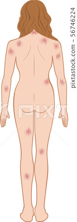 Scratches full body behind woman Scratches full body behind woman 56746224