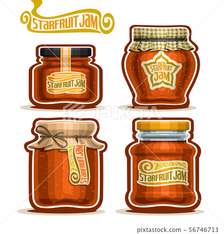 Vector set of Starfruit Jam Vector set of Starfruit Jam 56746713