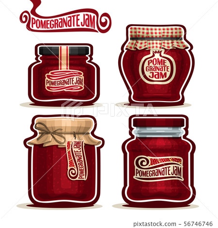 Vector set of Pomegranate Jam 56746746