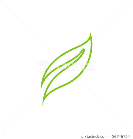 green leaf ecology nature element vector icon - Stock Illustration ...