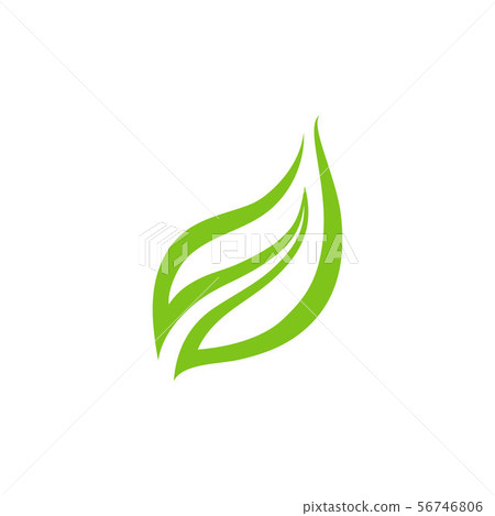 green leaf ecology nature element vector icon - Stock Illustration ...