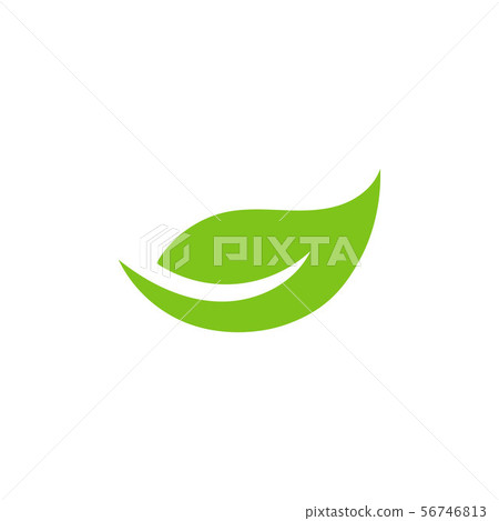 green leaf ecology nature element vector icon - Stock Illustration ...