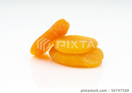 Dried apricot isolated on a white background 56747589