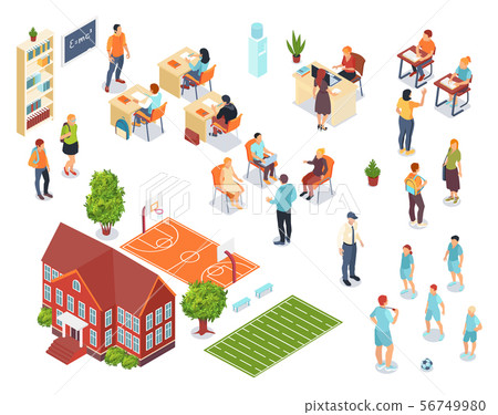 School Isometric Set School Isometric Set 56749980