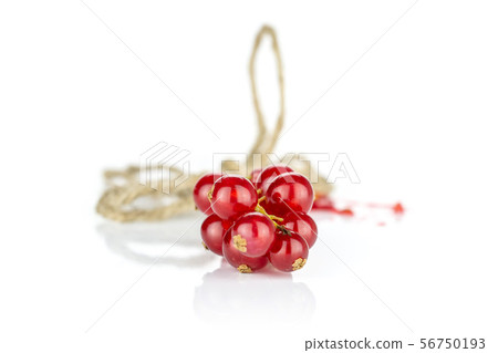 Fresh red currant isolated on white Fresh red currant isolated on white 56750193