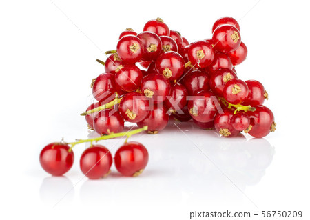 Fresh red currant isolated on white Fresh red currant isolated on white 56750209