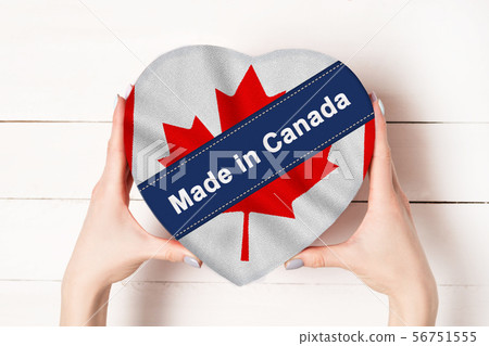 Inscription Made in Canada, the flag of Canada. 56751555