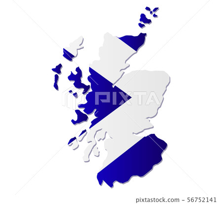 Scotland map with flag Scotland map with flag 56752141