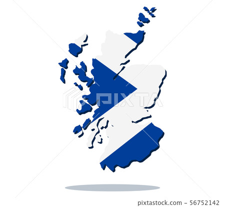 Scotland map with flag Scotland map with flag 56752142
