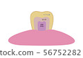 With yellow and dirty tooth text 56752282