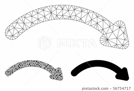 Redo Vector Mesh Network Model and Triangle Mosaic Icon 56754717