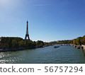 Paris eiffel tower seine landscape 56757294