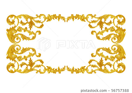 Ornament elements, vintage gold floral designs Ornament elements, vintage gold floral designs 56757388