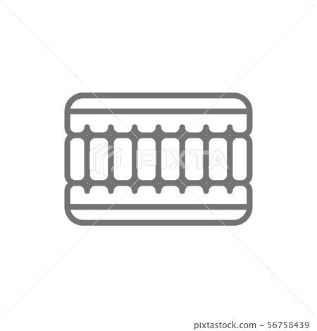 Orthopaedic memory foam mattress line icon. Isolated on white background 56758439