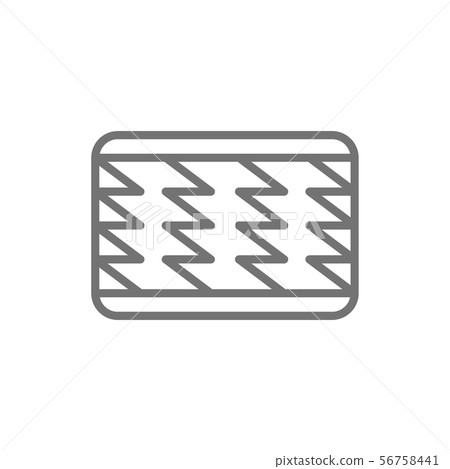 Orthopedic spring material, spring bed mattress line icon. 56758441
