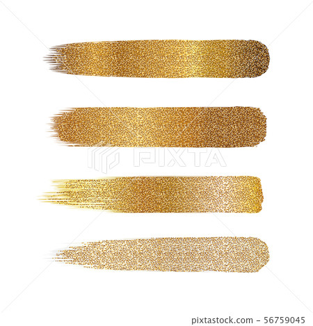 Gold glitter brush set 56759045