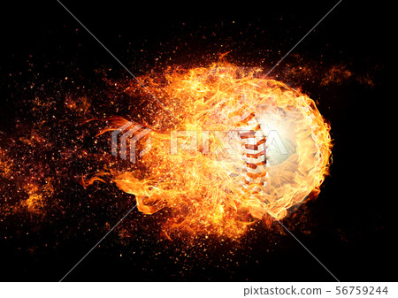 Baseball ball burning Baseball ball burning 56759244