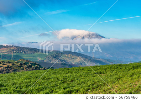 Lanscape view near Ardales Reservoir, Malaga, Andalusia, Spain 56759466