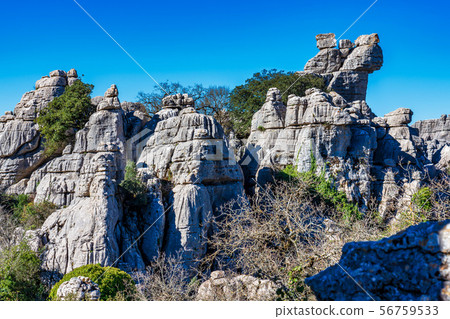 El Torcal de Antequera, Andalusia, Spain, near Antequera, province Malaga. El Torcal de Antequera, Andalusia, Spain, near Antequera, province Malaga. 56759533