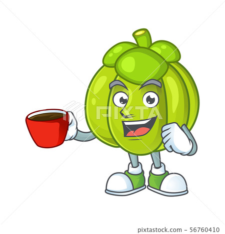 Drinking in cup green pumpkin isolated on white background Drinking in cup green pumpkin isolated on white background 56760410